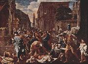 Nicolas Poussin The Plague at Ashdod, oil painting reproduction